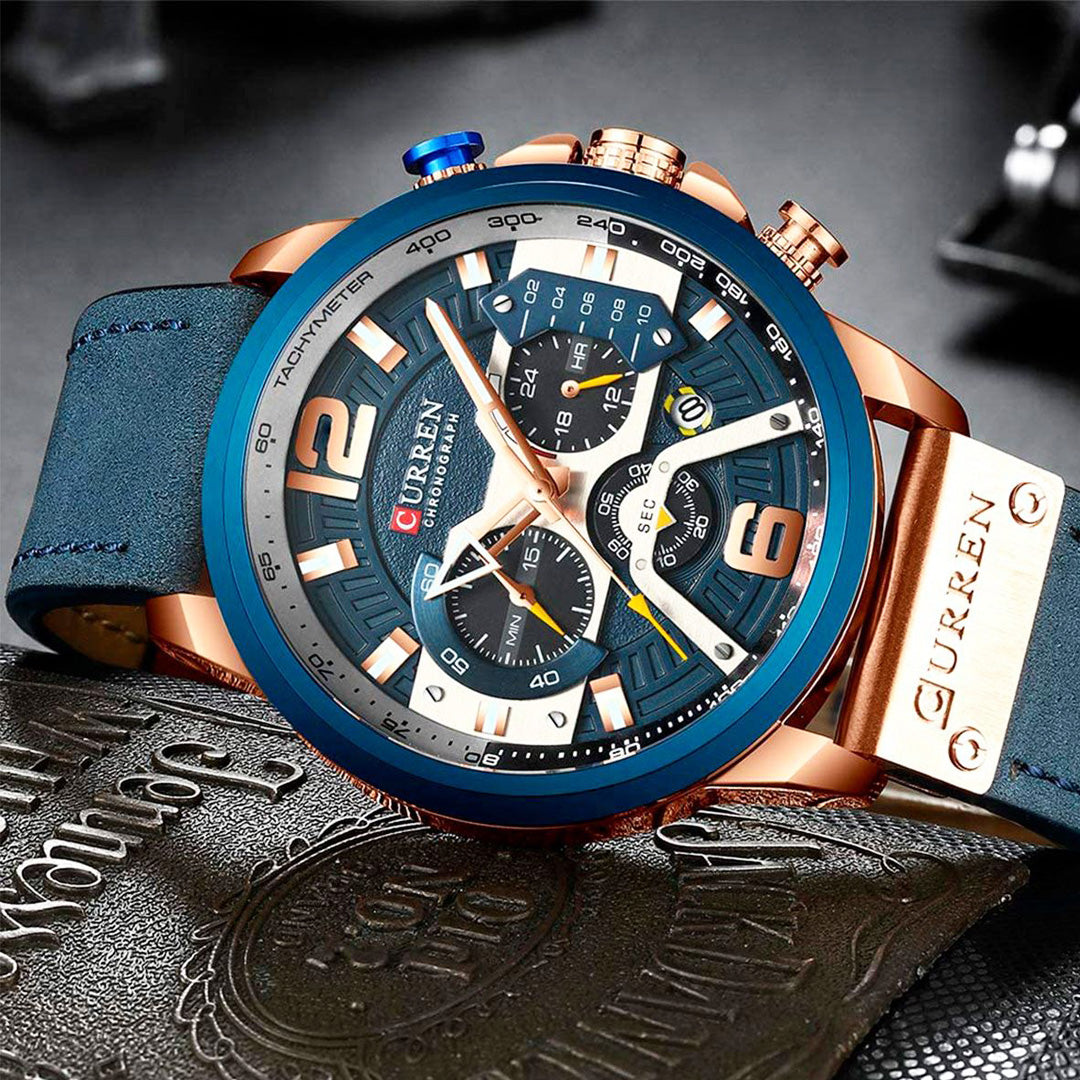 Relógio Curren Blue Chrono (48mm)