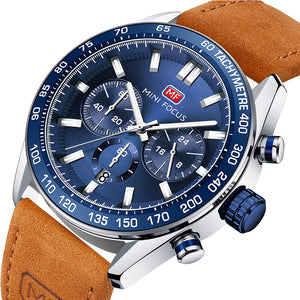 Relógio Mini Focus Leather Blue (44mm)