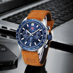 Relógio Mini Focus Leather Blue (44mm)