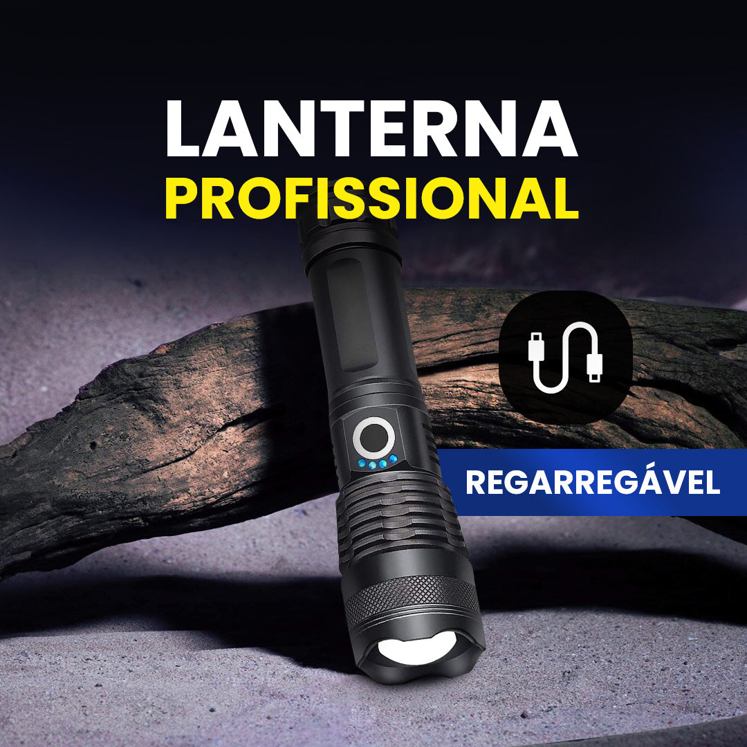 Lanterna Portátil Recarregável PRO® (Elevada potência)